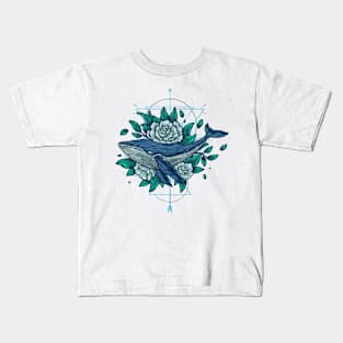 Whale flowers Kids T-Shirt